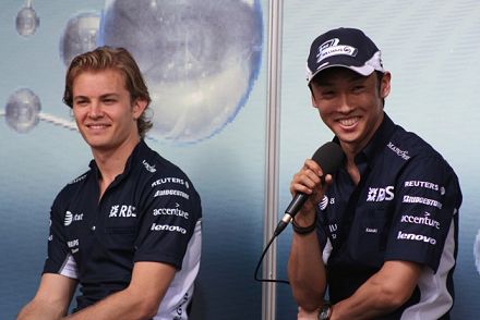 Nico Rosberg and Kazuki Nakajima